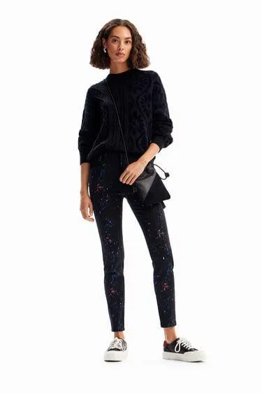 Paint push-up skinny jeans