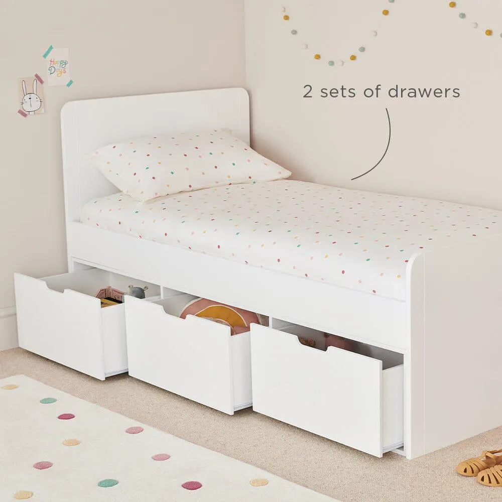 Stowaway Single Storage Bed, 6 Drawer