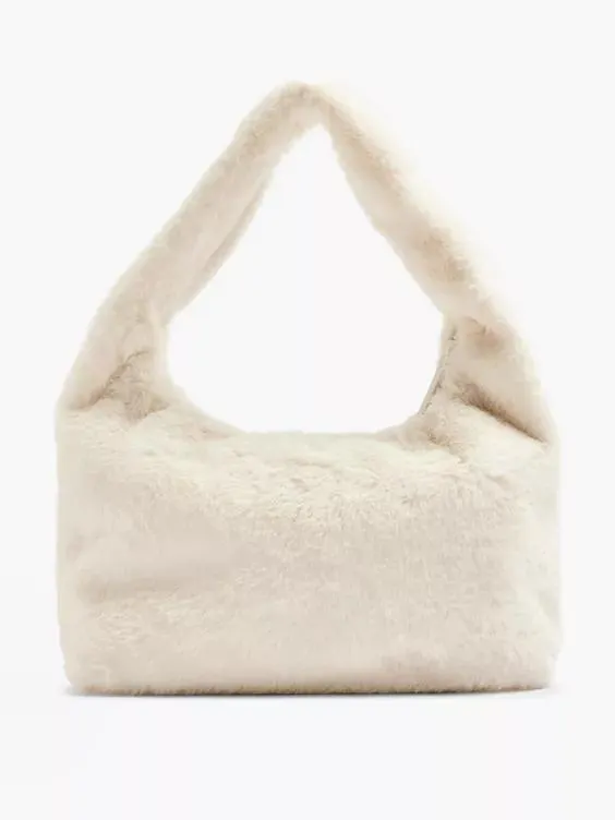 Off White Fluffy Handbag