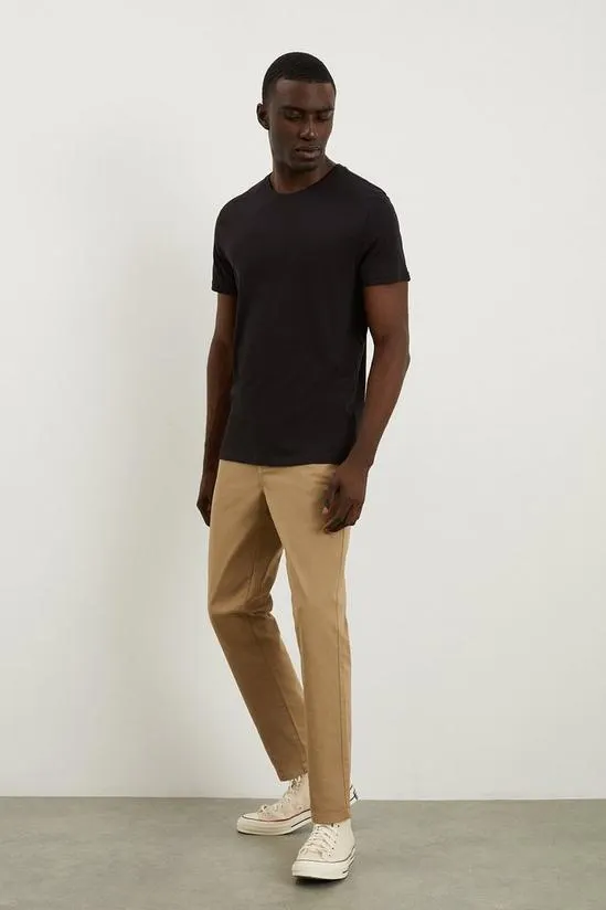 Slim Fit Stone Chino Trousers