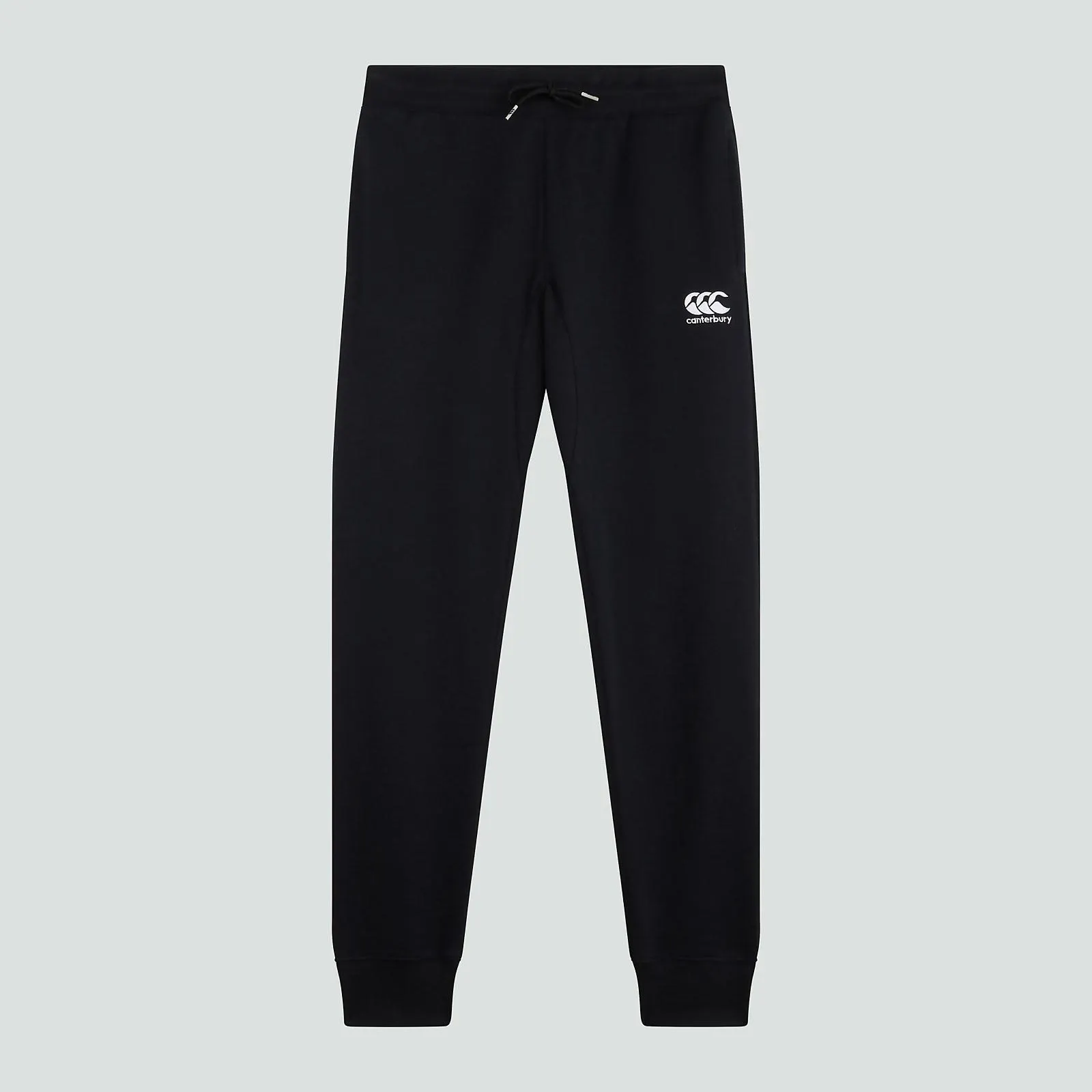 MENS TAPERED FLEECE CUFFPANT BLACK