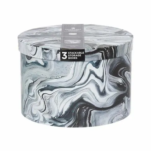 WHSmith Marble Circle Nested Storage Boxes