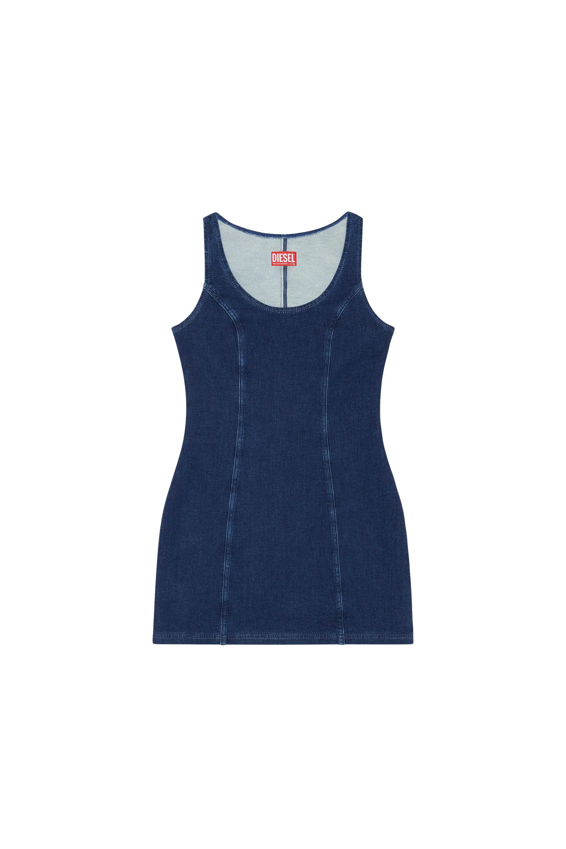 d-venus track denim tank dress