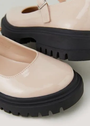 Girls Pink Patent Chunky Mary Jane Shoes (Younger 10-Older 5) - Size 10 Infants