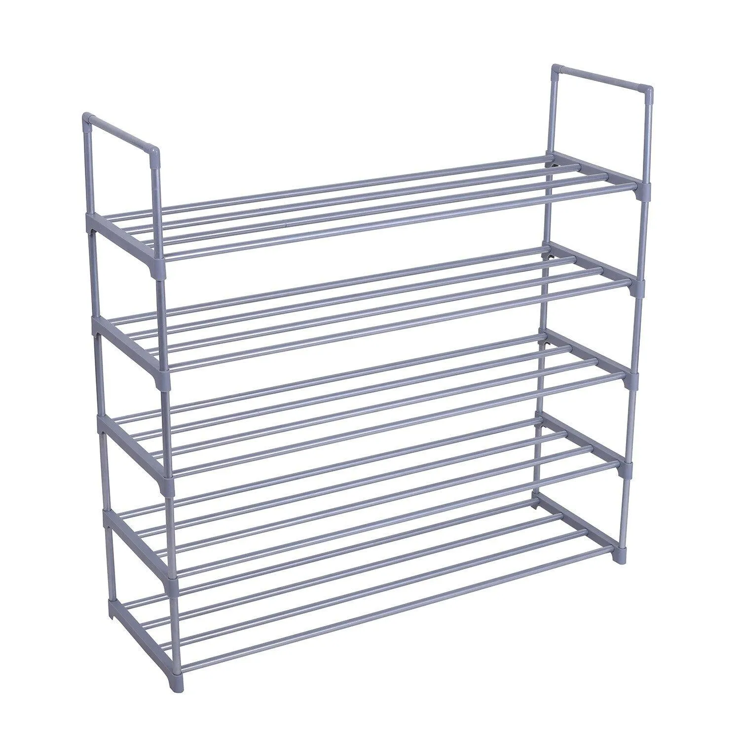 5-Tier Shoe Rack - Grey