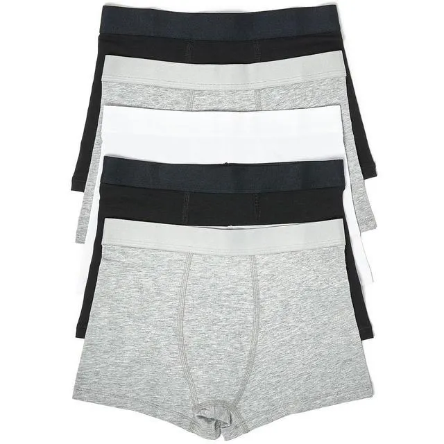 M&S Cotton Trunks, 5 Pack, 4-16 Years, Black