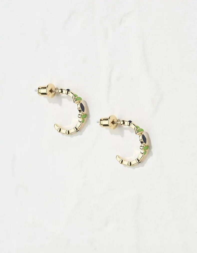 Enamel Gem Hoops