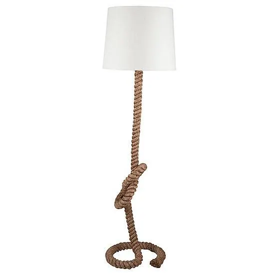 Martindale Rope Knot Floor Lamp with Natural Shade
