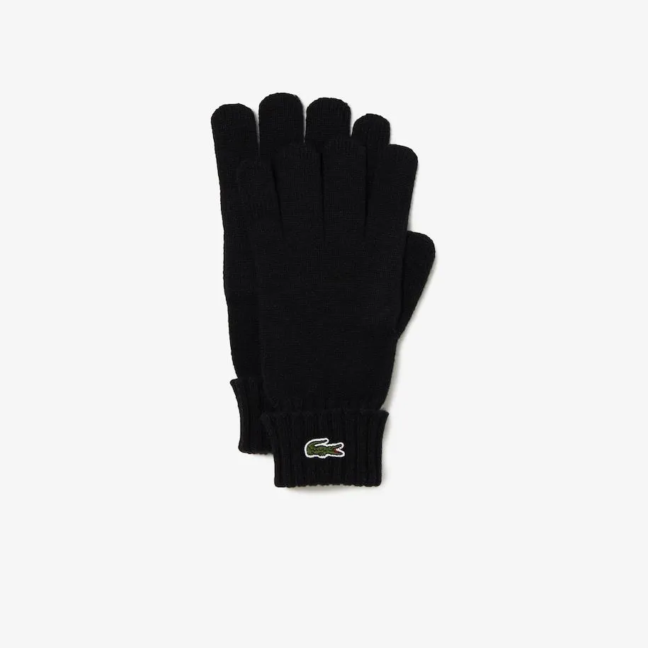 Unisex Lacoste Wool Jersey Gloves