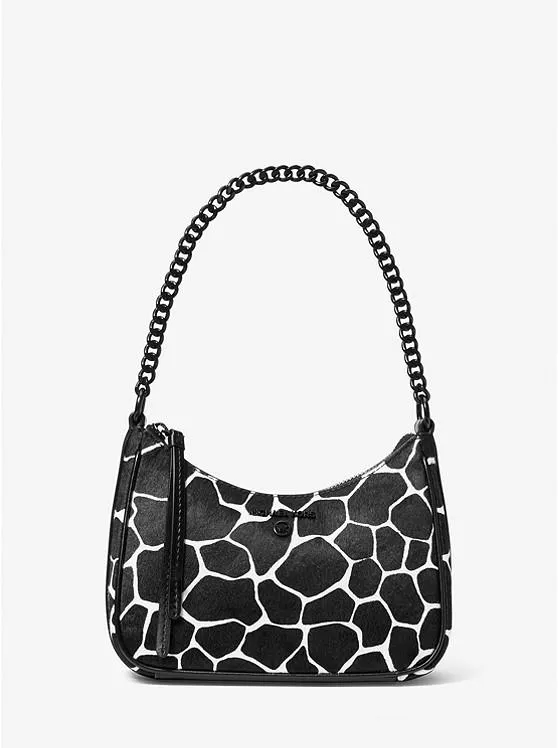 Jet Set Charm Animal Printed Calf Hair Shoulder Bag