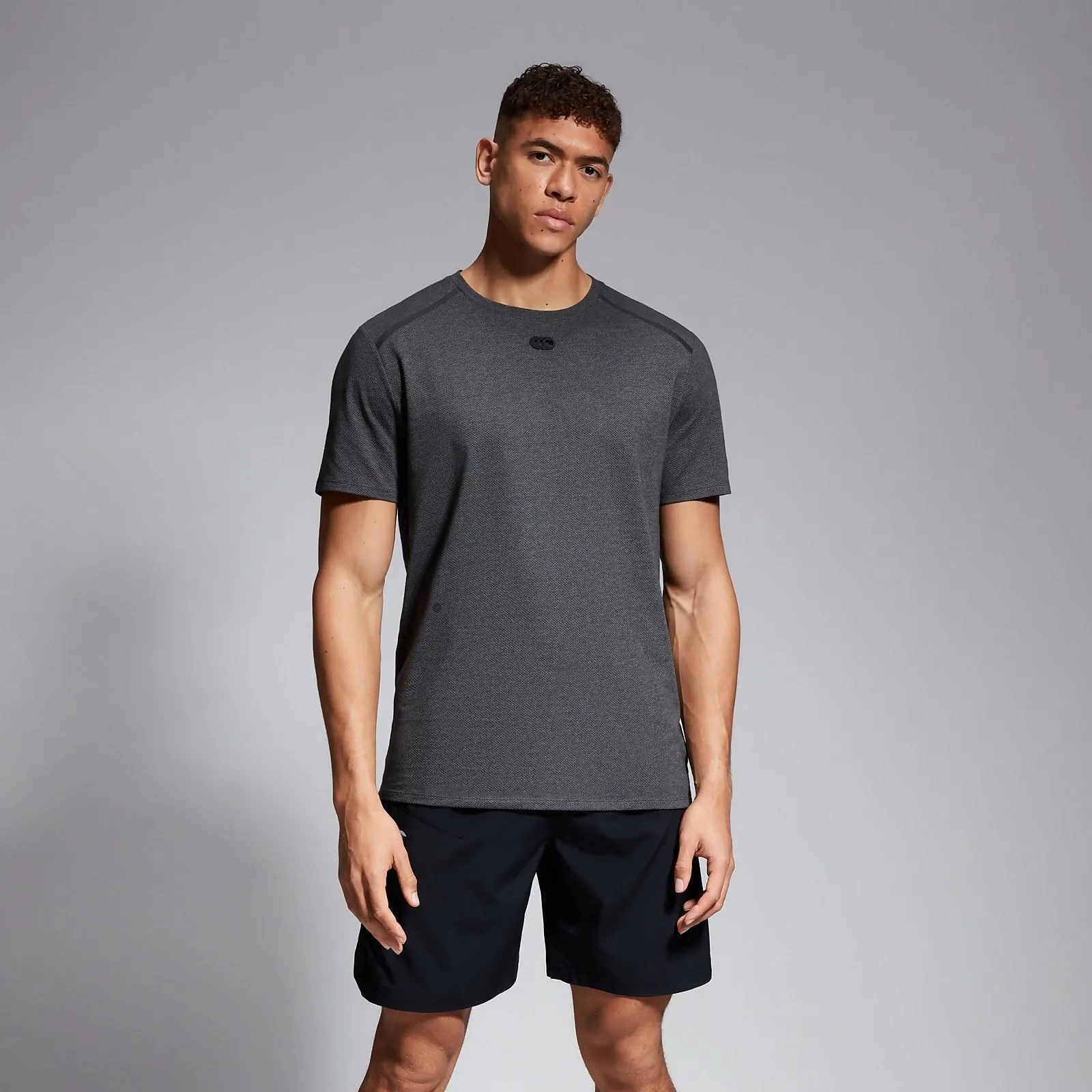 MENS COTTON/POLY TRAINING TEE GREY MARL