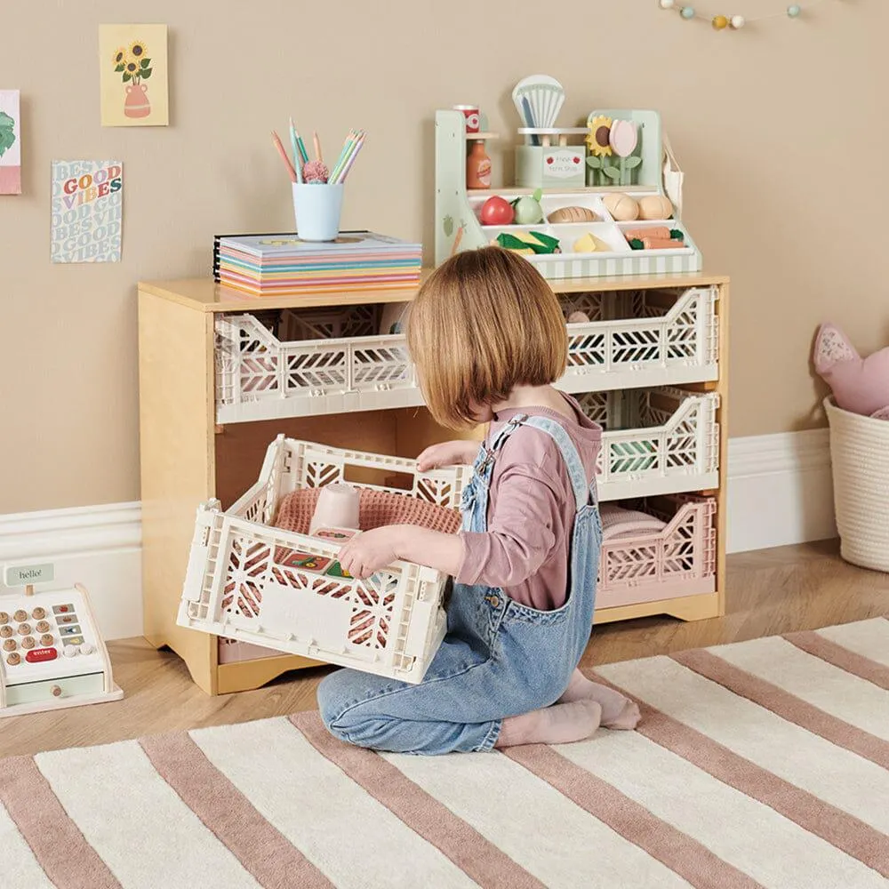 Porter Crate Storage, Natural Wood