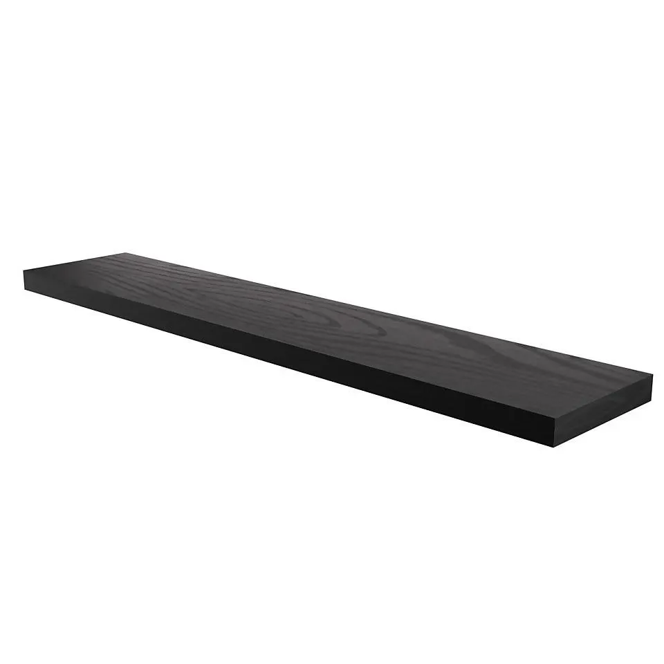 Flexi Storage Decorative Shelving Floating Shelf Black Oak 1200x38x240mm