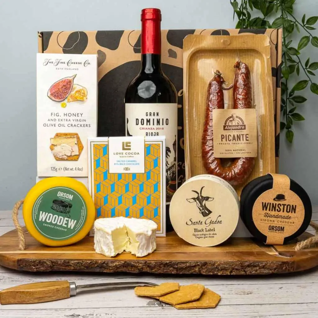 Cheese, Chorizo And Wine Hamper