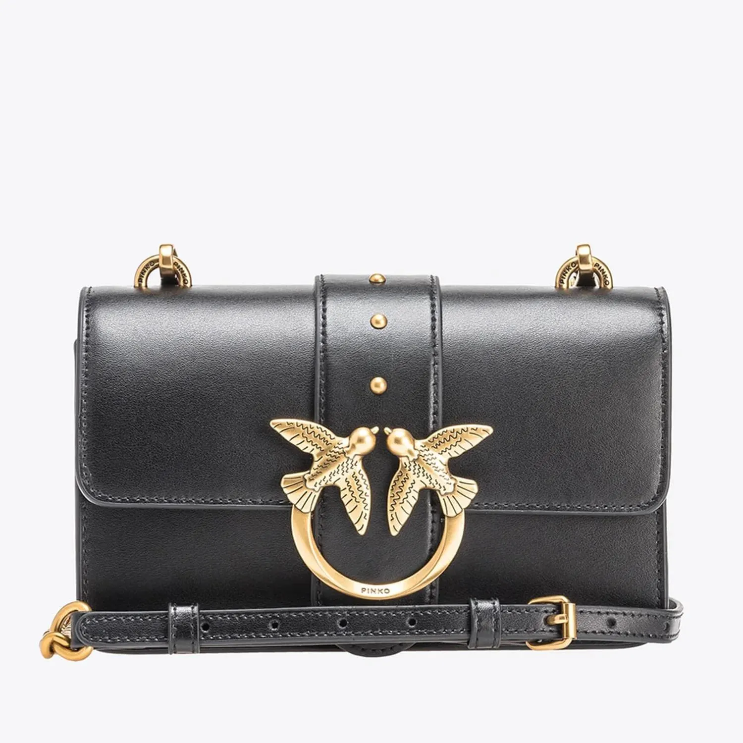 Pinko Love One Mini Leather Cross-Body Bag