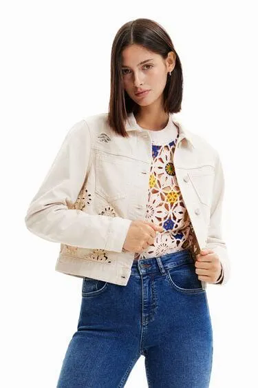 Die-cut denim jacket