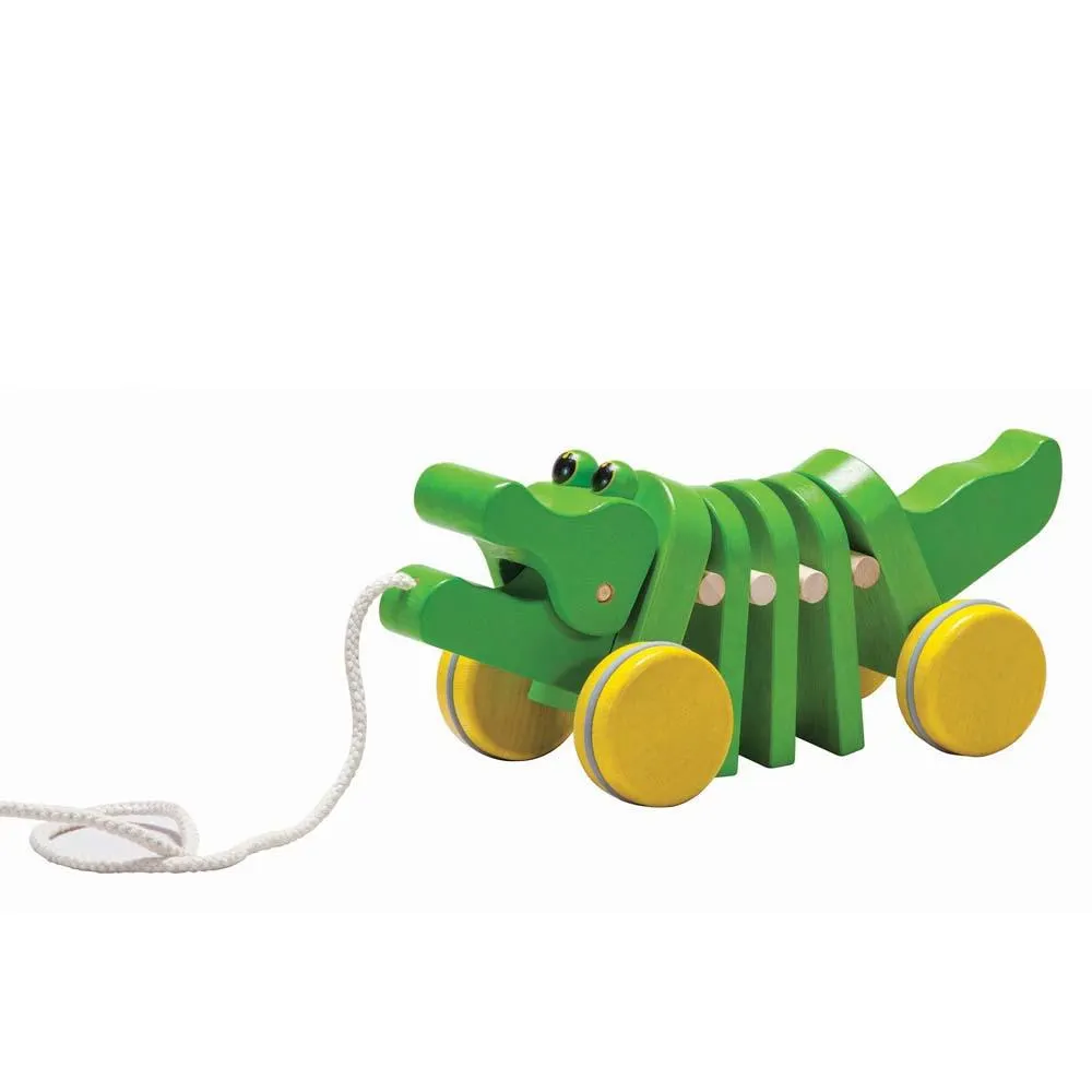 * Plan Toys Pull Along Dancing Alligator - solid wood