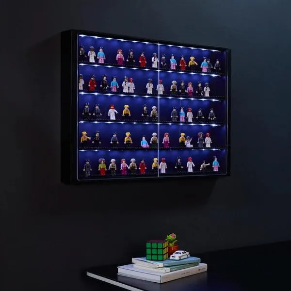 5-Level Minifigurine Display Case with LED Lights