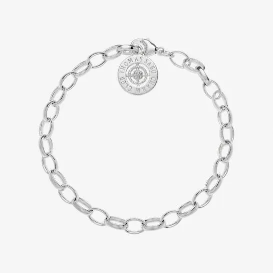 THOMAS SABO Silver Diamond Oval Belcher Bracelet DCX0001-725-14