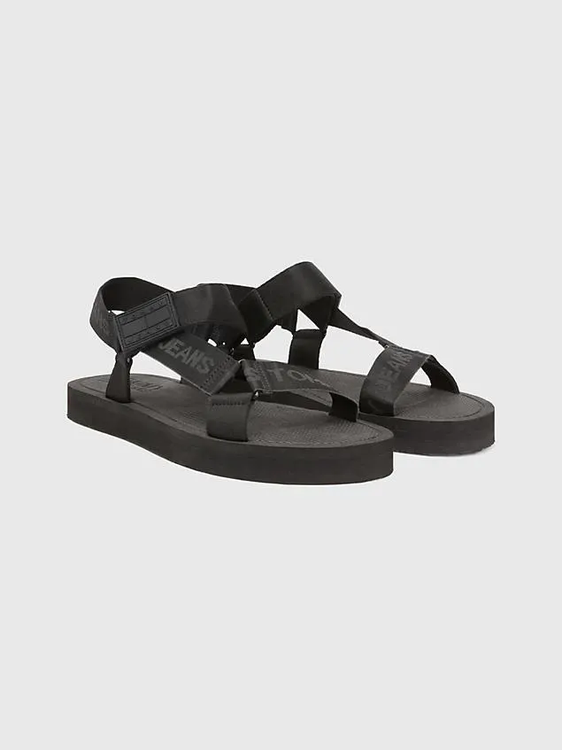Repeat Logo Webbing Strap Sandals
