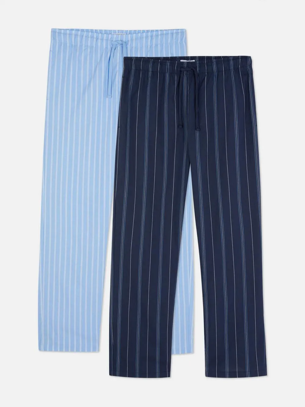 Pack 2 calças pijamas popelina riscas