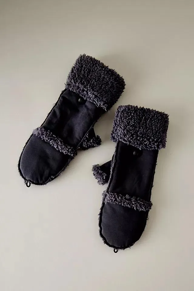 UGG Suede Fleece-Lined Mittens