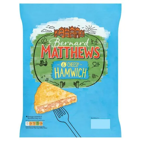 Bernard Matthews 6 Cheesy Hamwich 345g