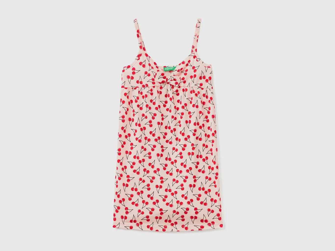 Light pink dress with cherry pattern