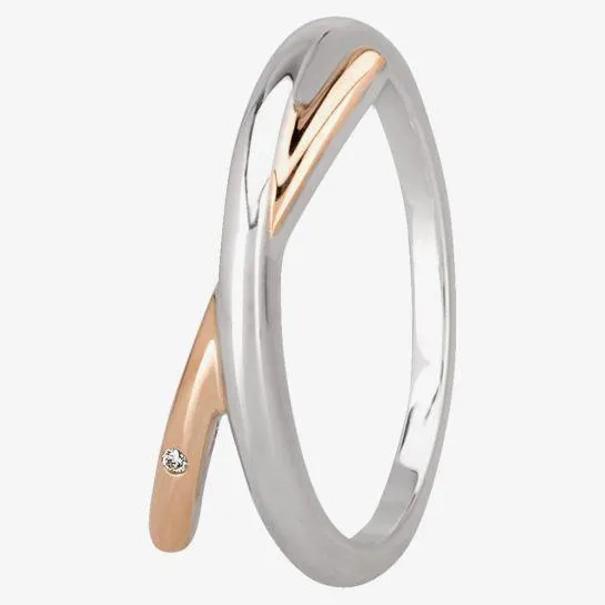 Two-Tone Fingers Crossed Ring