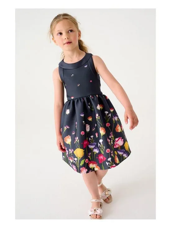 Baker By Ted Baker Navy All Over Print Scuba Dress