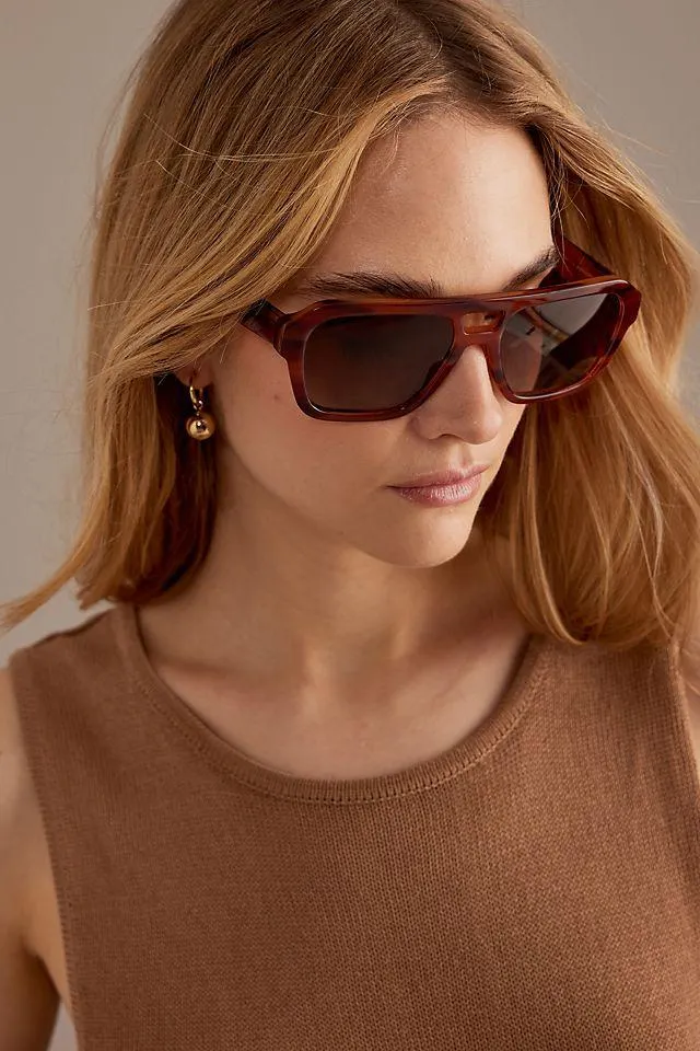 By Anthropologie The Eloise Aviator Sunglasses