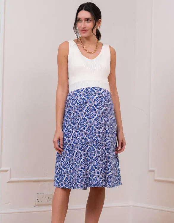 Sleeveless 2 In 1 Maternity & Nursing Dress