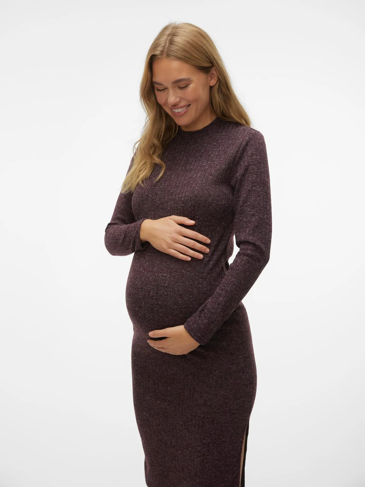 Regular Fit High neck Midi dress