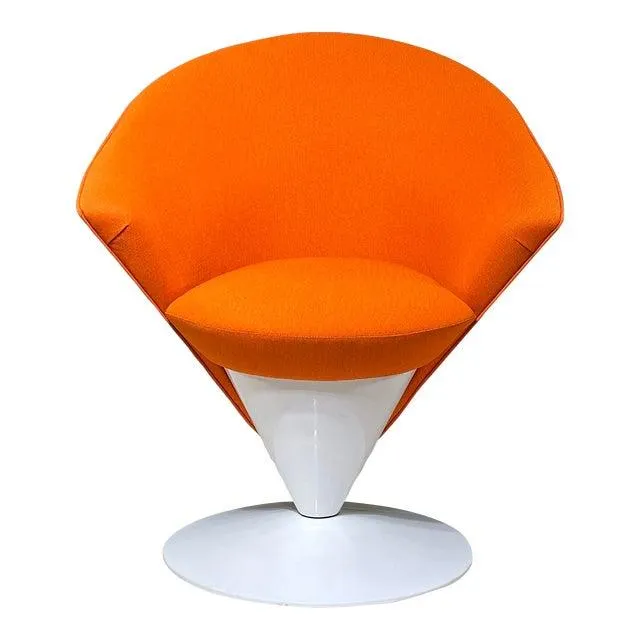 Restored Adrian Pearsall Swivel Cone Chair for Craft Associates Model 2353-C