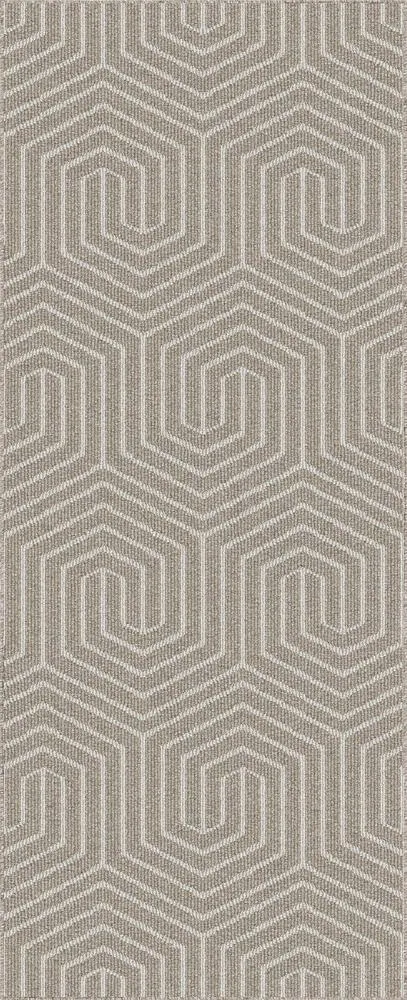 U-Carpet Hex Beige Shore 24" x 5' Accent Rug