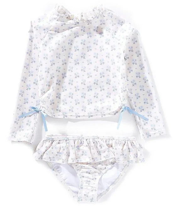 x Kristin Ellen Hockman Little Girls Elsie Sunflower Print 2-Piece Swimsuit