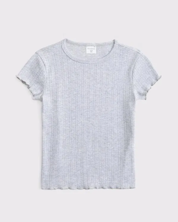 pointelle baby tee