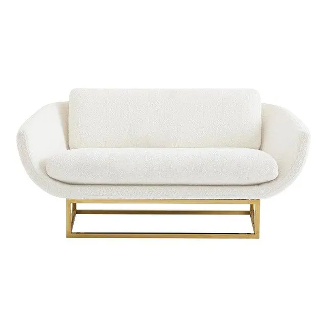 Jonathan Adler Beaumont Settee, Olympus Oatmeal