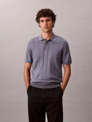 Wool Cotton Classic Polo Sweater