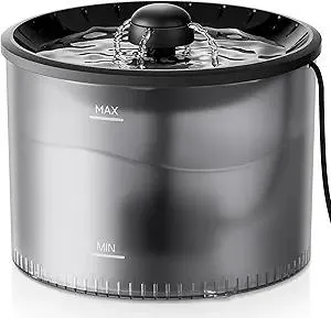 Cat Water Fountain, 3L Indoor Pet Water Dispenser, Silent Pump, Removable for Cleaning, Two Outflow Modes, with Filter Cartridge, Small Dog&Cat Fountains for Drinking (Filter Cotton, Water Fountain)