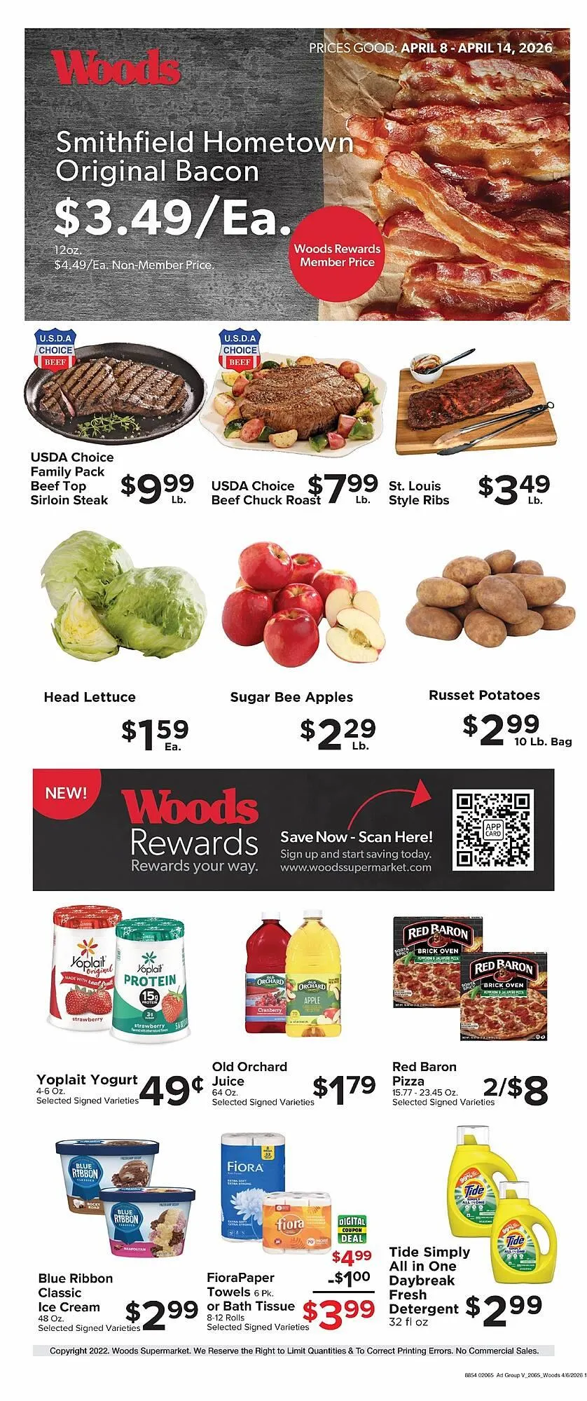 Weekly ad Woods Supermarket weekly ad from April 8 to April 14 2026 - Page 1