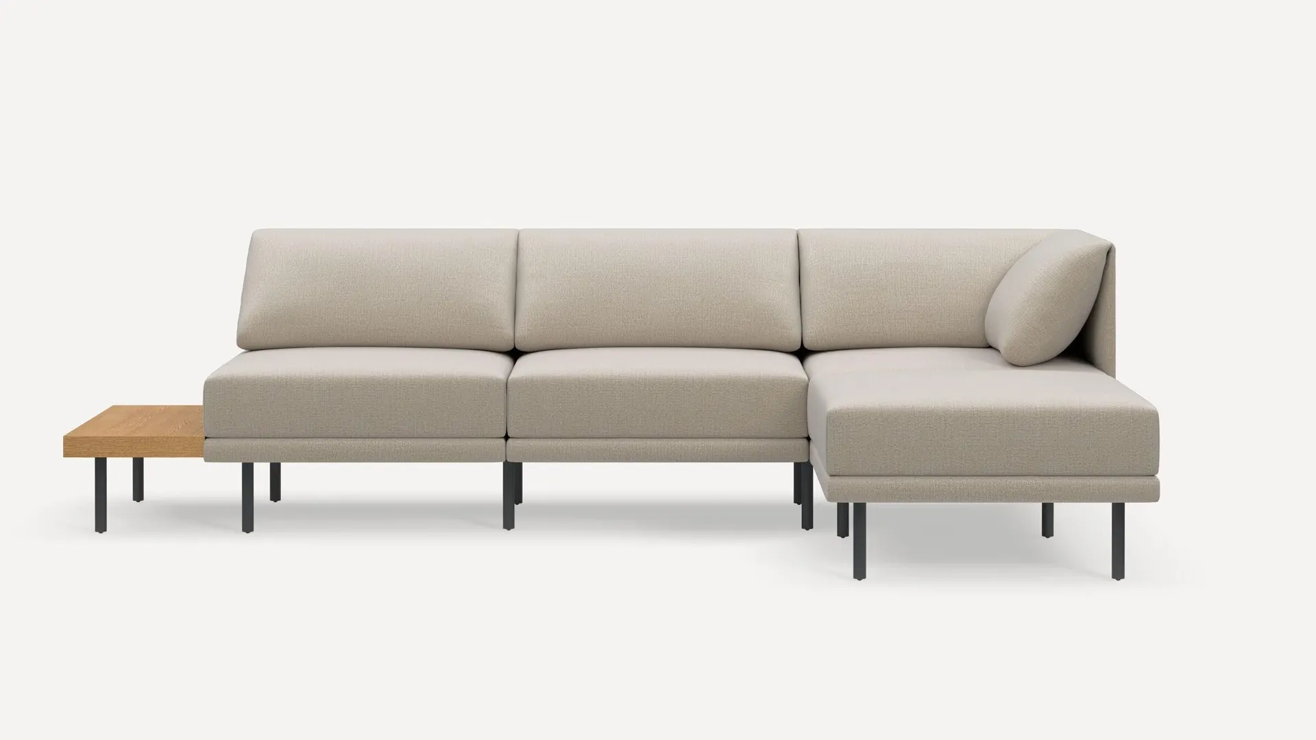 Range 4-Piece One Arm Sectional Lounger with Table