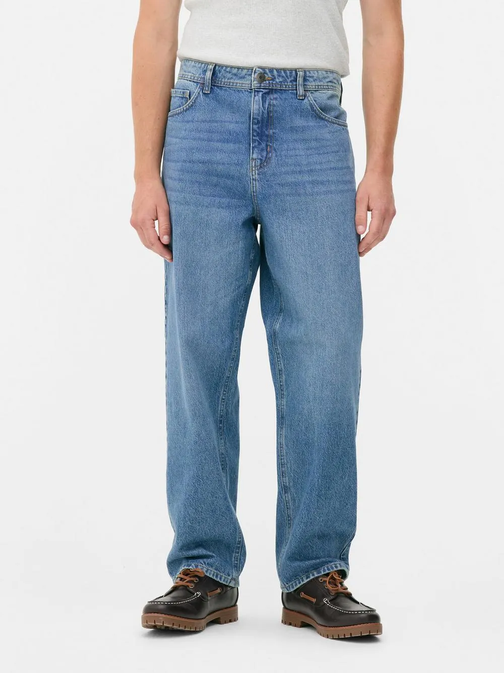 Jean taille haute décontracté