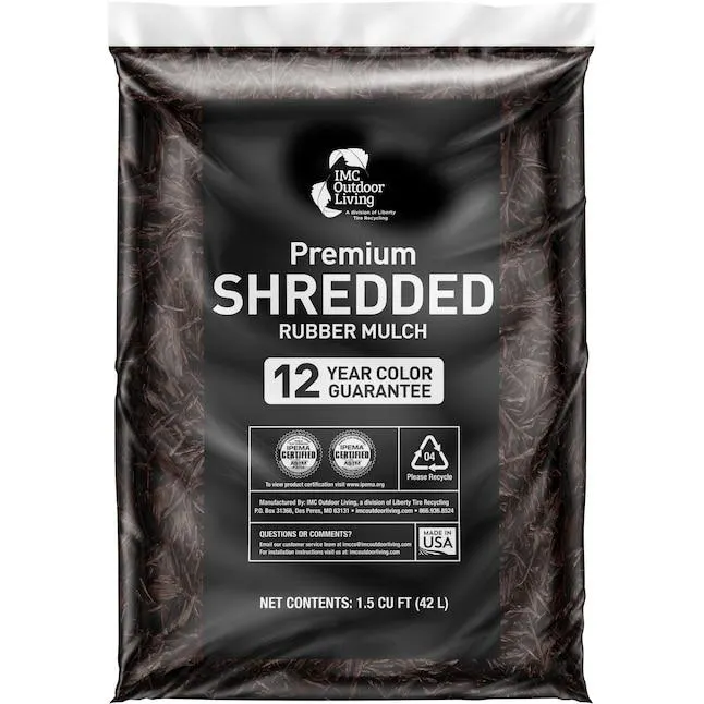 GroundSmart 1.5 Cubic feet Brown Rubber Shredded Bulk rubber mulch (IPEMA Certified for Playgrounds) Recycled Bulk Mulch