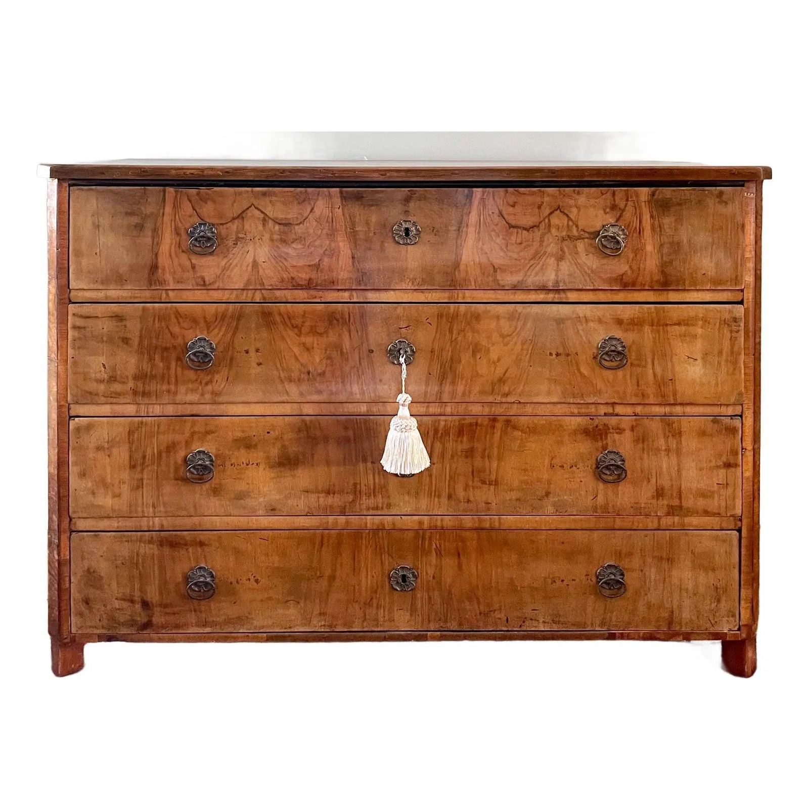 Biedermeier Continental Burl Walnut Secretary Desk