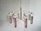 Space Age Tubular Chrome Metal Chandelier from Hustadt Leuchten, 1970s