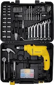 STANLEY SDH600KM-IN 600W 13mm DIY Drill Machine with Mechanical Toolkit for Home and Professional Use (120-Pieces), 1 Year Warranty