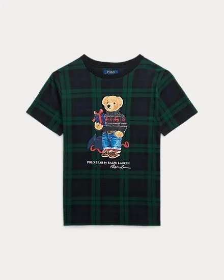 Polo Bear Plaid Cotton Jersey Tee