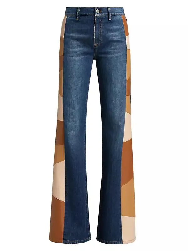 Patchwork Flare Jeans