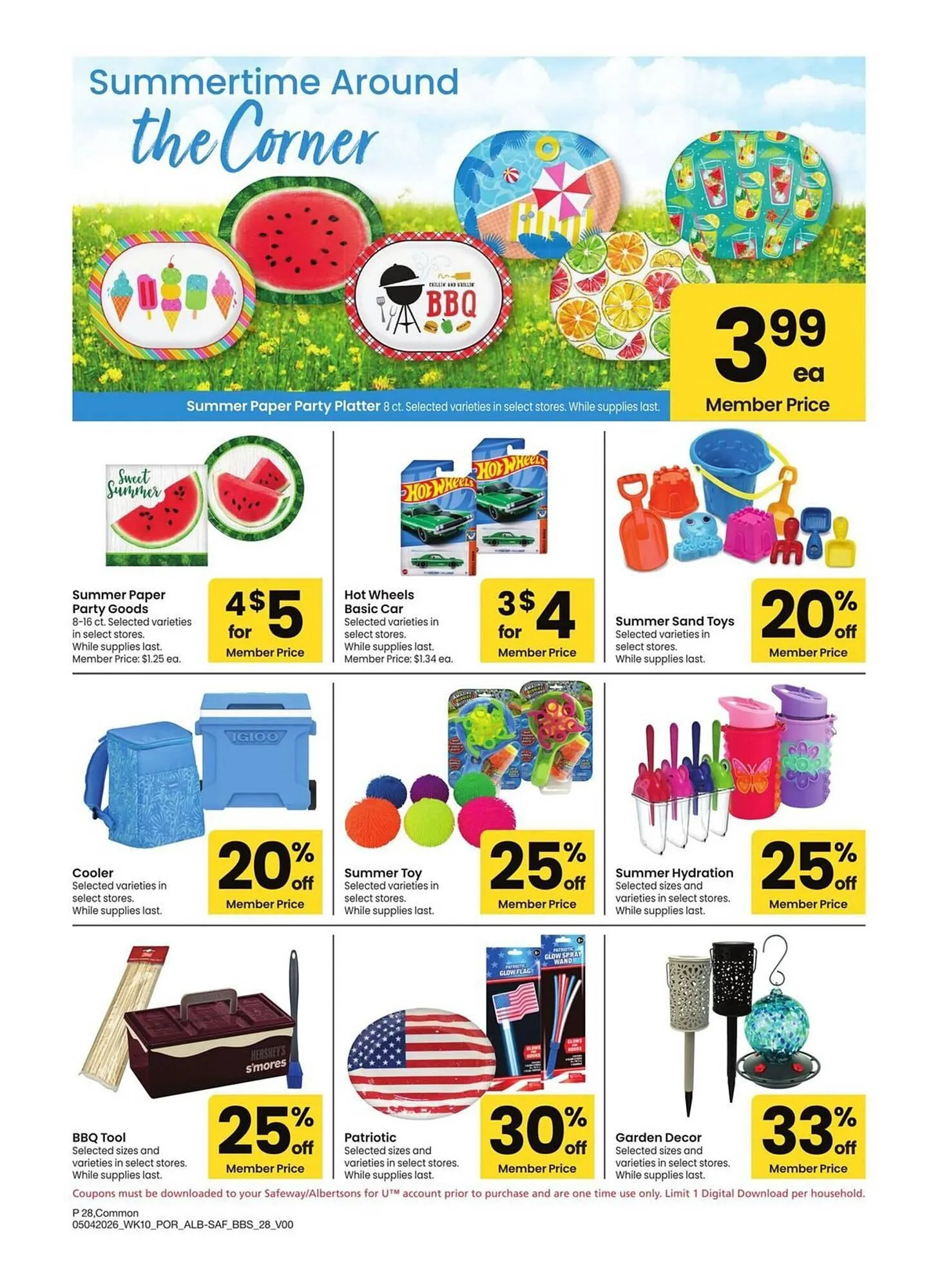 Weekly promotion Albertsons weekly ad spanning from May 4 to May 31 2026 - Page 28 for Catalogue 365